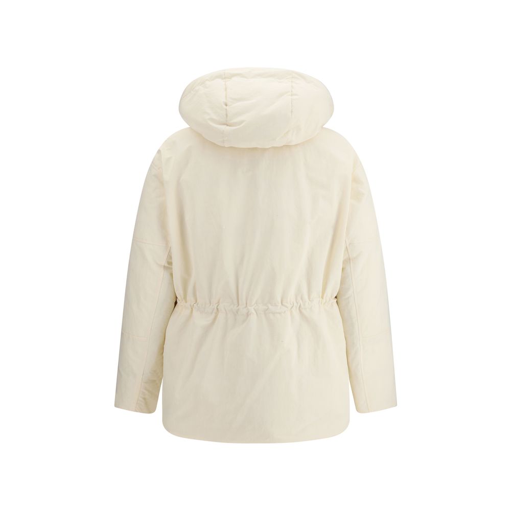 White Polyester Parka
