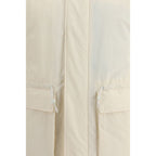 White Polyester Parka