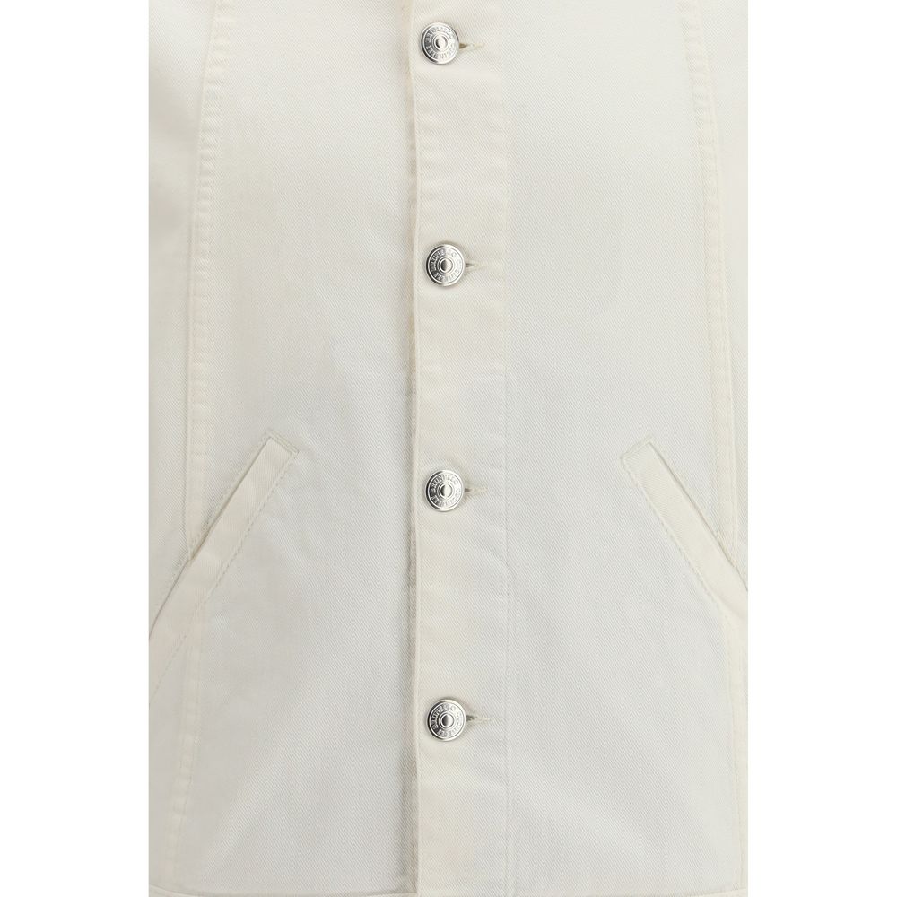 White Cotton Denim Jacket