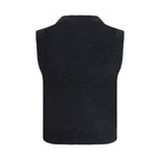 Black Wool Sleeveles Sweater