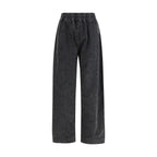 Black Cotton Casual Pants