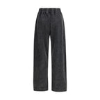 Black Cotton Casual Pants