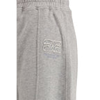 Gray Cotton Casual Pants