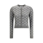 Gray Fleece Wool Cardigan