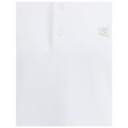 White Cotton Polo Shirt