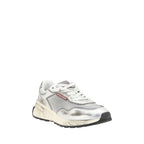 White Calf Leather Bos Taurus Sneakers