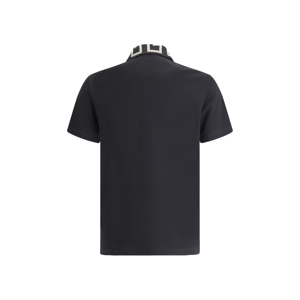 Black Cotton Polo Shirt