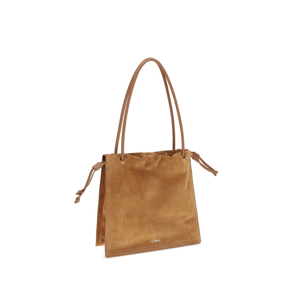 Beige Calf Leather Bos Taurus Handbag