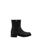 Black Calf Leather Bos Taurus Ankle Boots