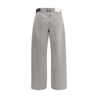 Gray Cotton Relaxed Fit Jeans