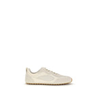 Cream Calf Leather Bos Taurus Low Top Sneakers