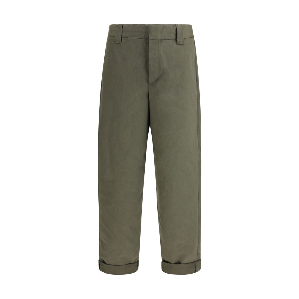 Green Cotton Chino Pants