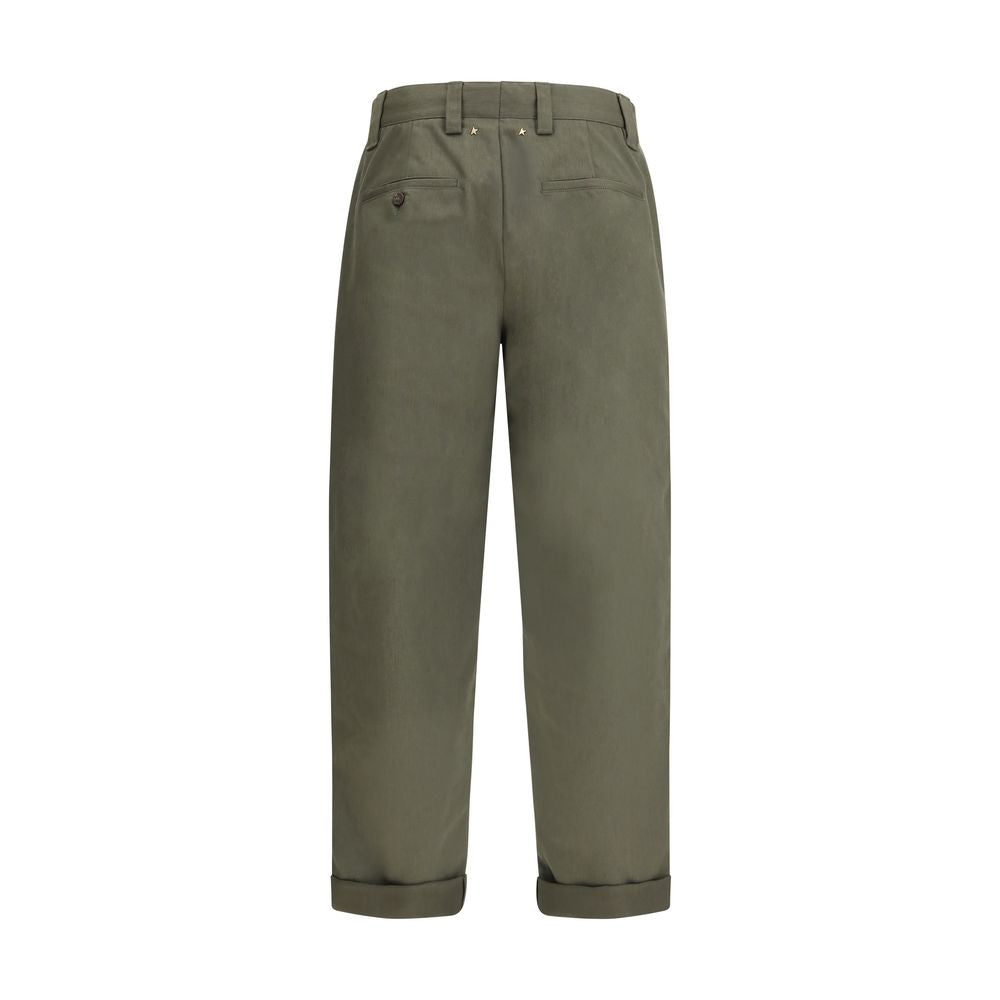 Green Cotton Chino Pants