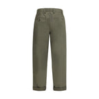 Green Cotton Chino Pants