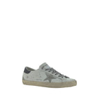 White Goatskin Low Top Sneakers