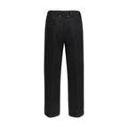 Black Cotton Chino Pants