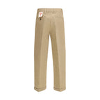 Bicolor Cotton Chino Pants