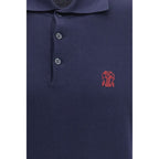 Blue Cotton Polo Shirt