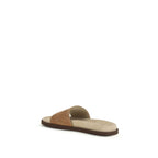 Beige Lamb Ovis Aries Aries Flat Sandals