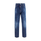 Blue Cotton Slim Fit Jeans