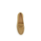 Beige Rubber Platform Loafers