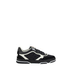 Black Fabric Low Top Sneakers