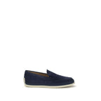 Blue Calf Leather Bos Taurus Slip-On Loafers
