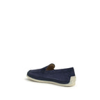 Blue Calf Leather Bos Taurus Slip-On Loafers