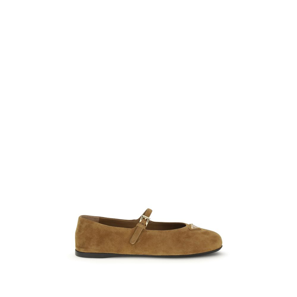 Brown Goatskin Ballet Flats