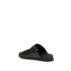 Black Napa Leather / Calf Bos Taurus Slippers