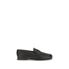 Black Calf Leather Bos Taurus Slip-On Loafers
