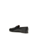 Black Calf Leather Bos Taurus Slip-On Loafers