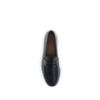 Black Calf Leather Bos Taurus Slip-On Loafers