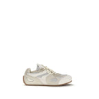 Cream Calf Leather Bos Taurus Low Top Sneakers
