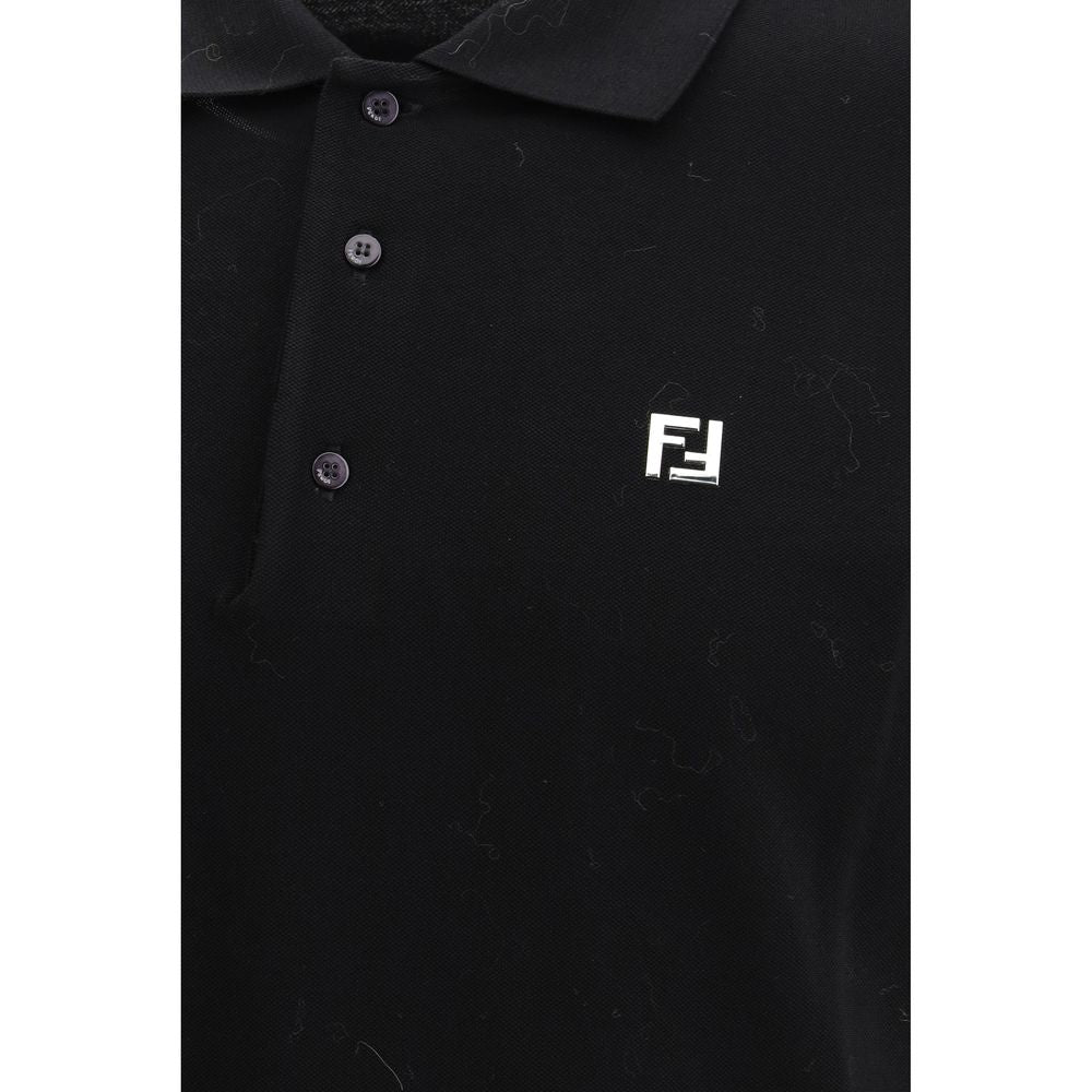 Black Cotton Polo Shirt