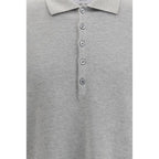 Gray Cotton Polo Shirt