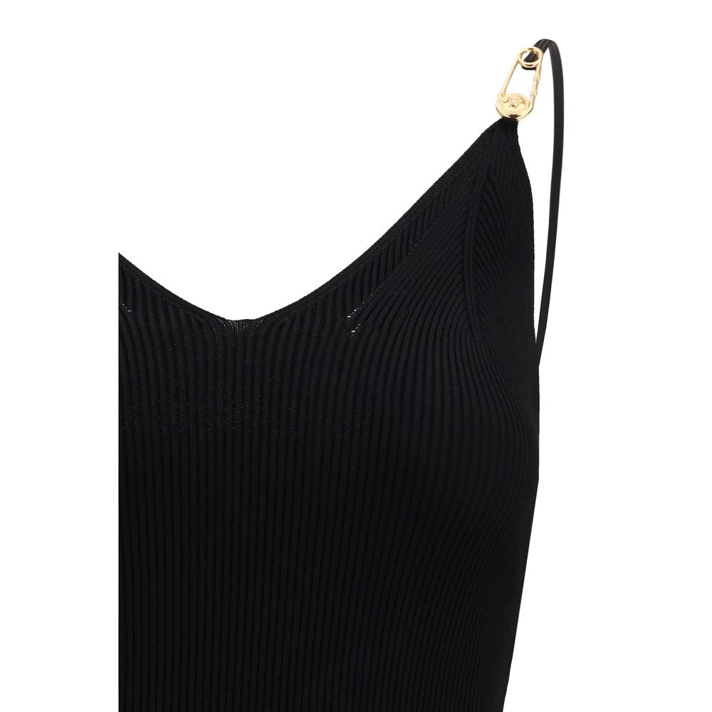 Black Viscose Casual Dress