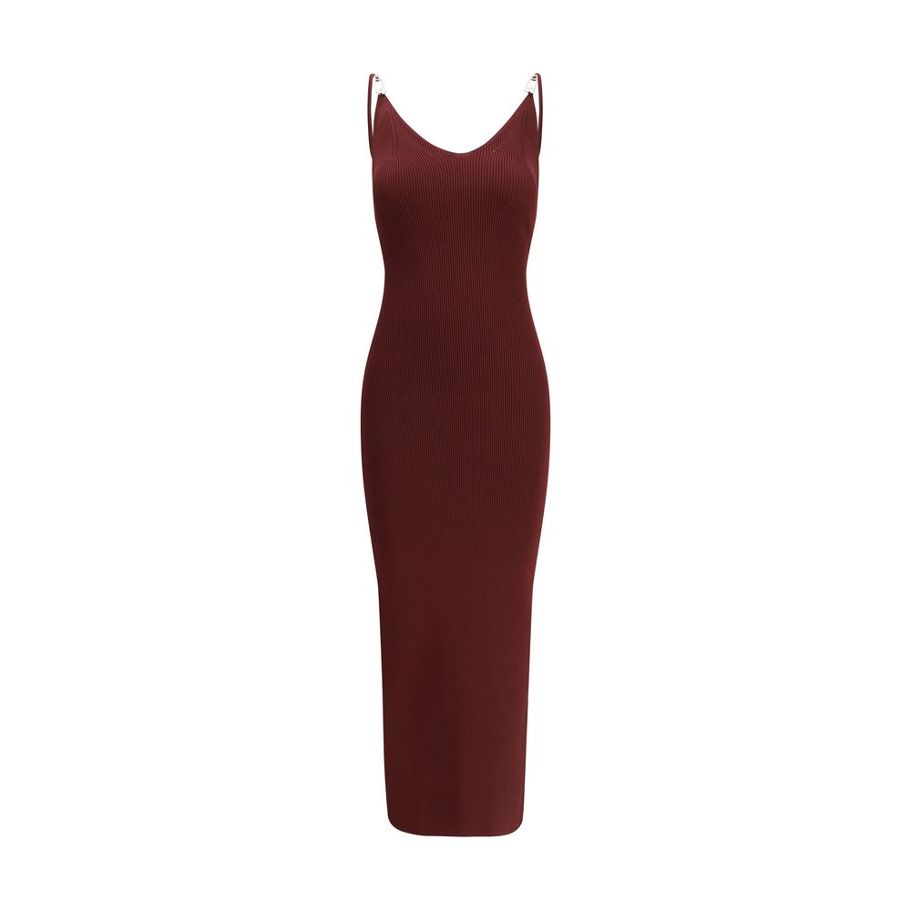 Bordeaux Viscose Casual Dress