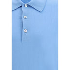 Blue Cotton Polo Shirt