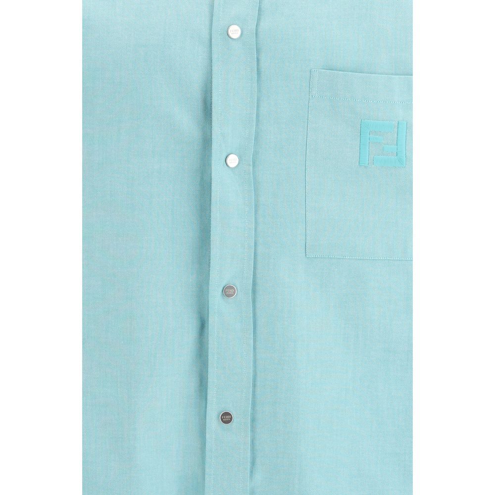 Blue Cotton Dress Shirt