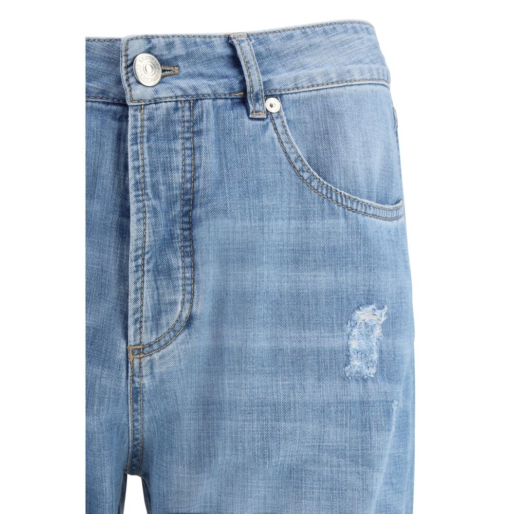 Blue Cotton Relaxed Fit Jeans